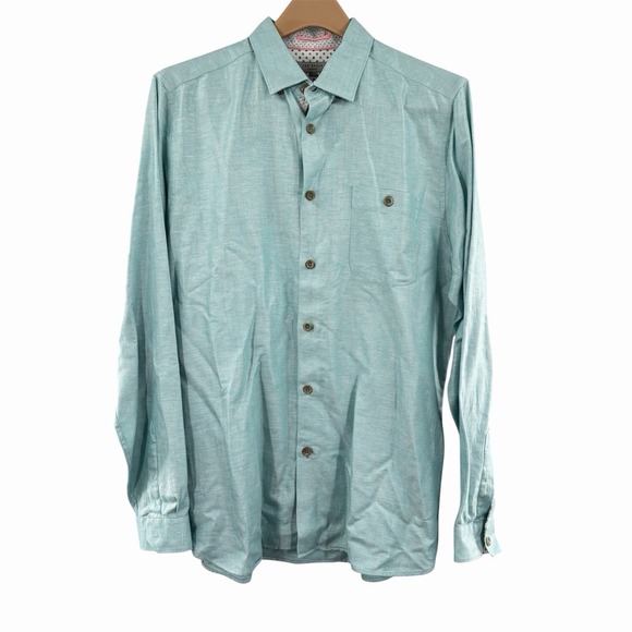 Ted Baker Romeos Men's Linen & Cotton Button-Up Shirt Lot Of 2 Ted Size 4 / US L - Picture 4 of 16